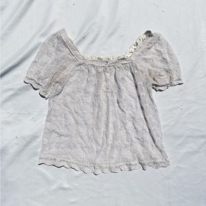 Vintage Lace Button Up Top